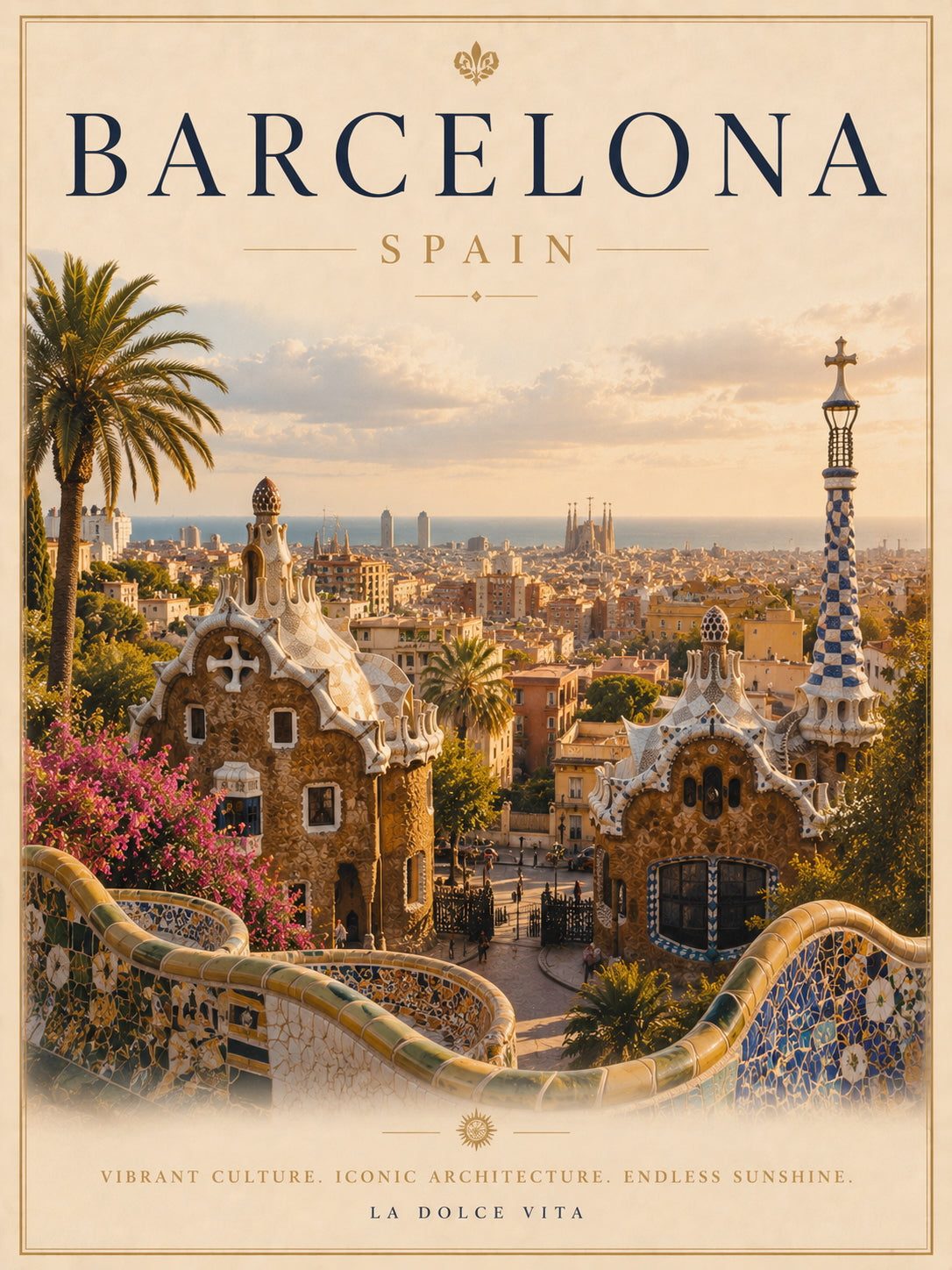 Barcelona Travel Poster