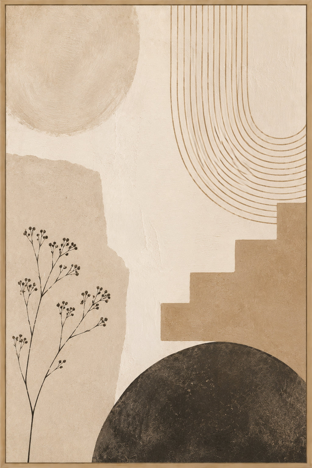 Beige Abstract No. 3 Poster