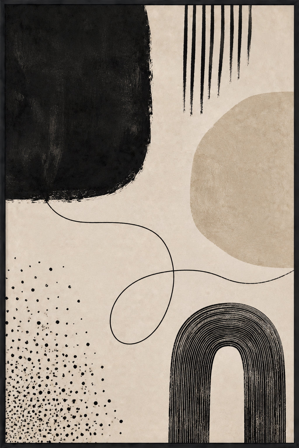 Black Abstract No. 2 Poster