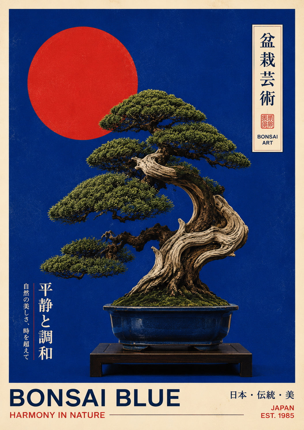 Bonsai Blue Poster