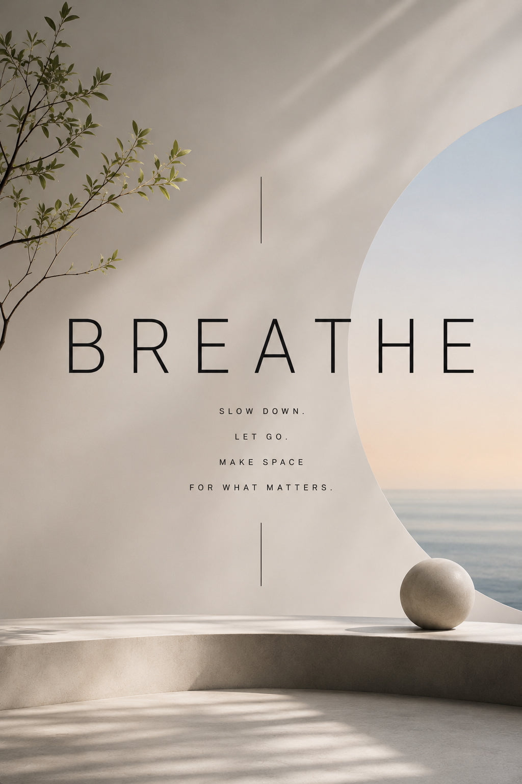Breathe Typography Poster