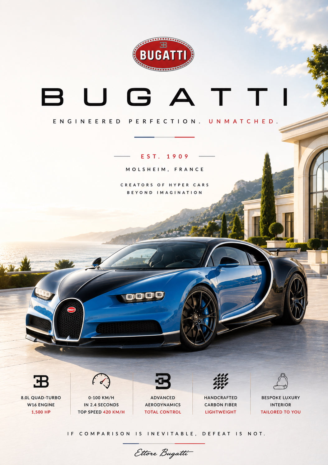 Bugatti Car Poster