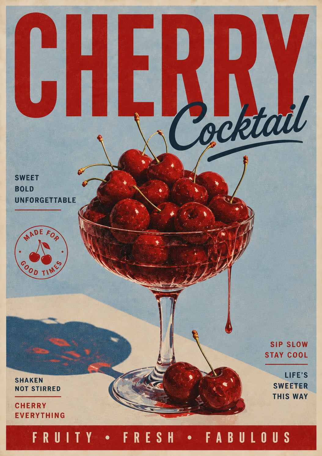 Cherry Cocktail Poster