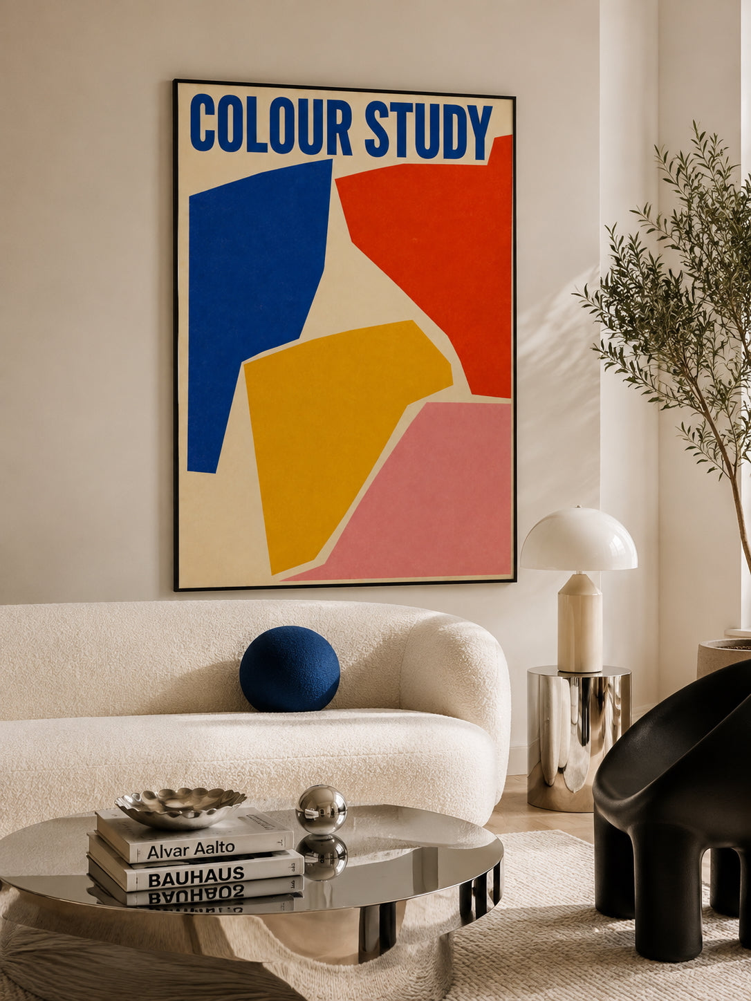 Colour Study Poster displayed in a modern contemporary living room