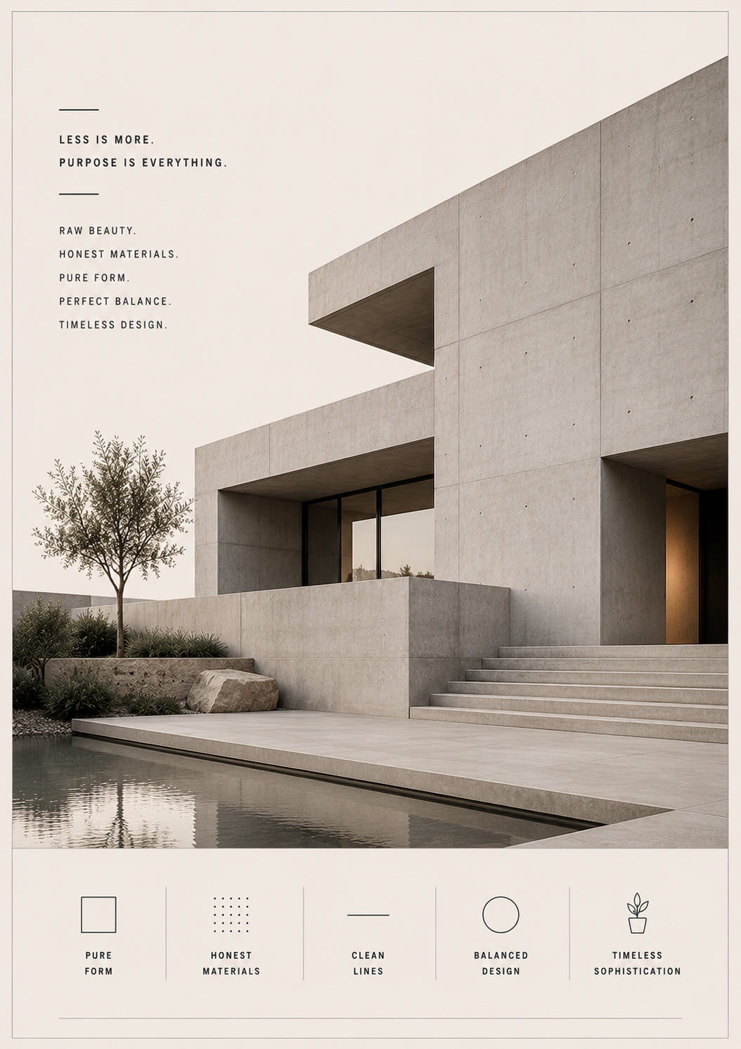 Concrete Minimalism Architecture Poster