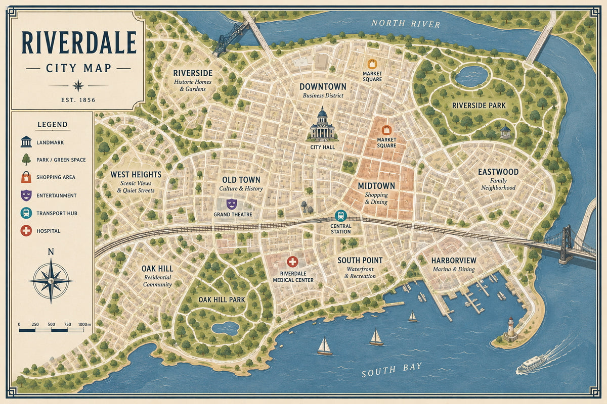 Riverdale Map Poster