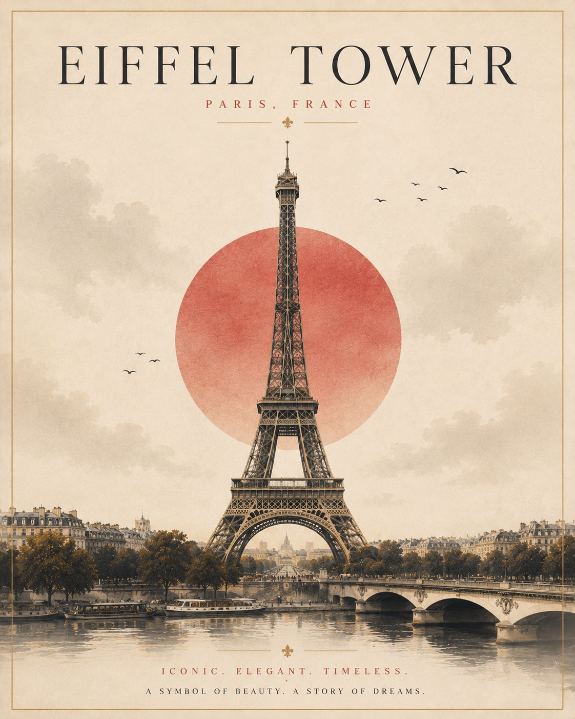 Eiffel Tower Travel Poster