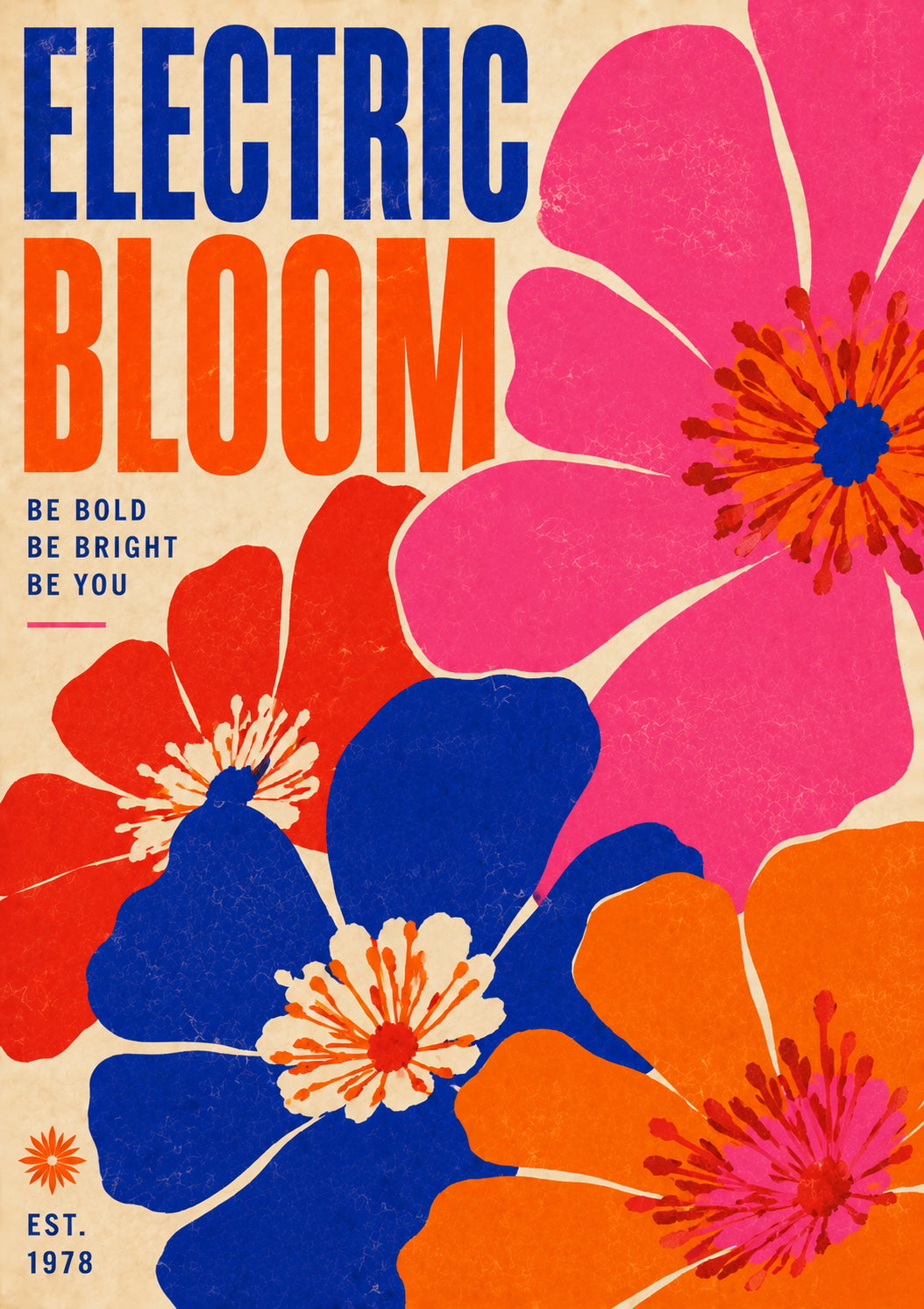Electric Bloom Poster