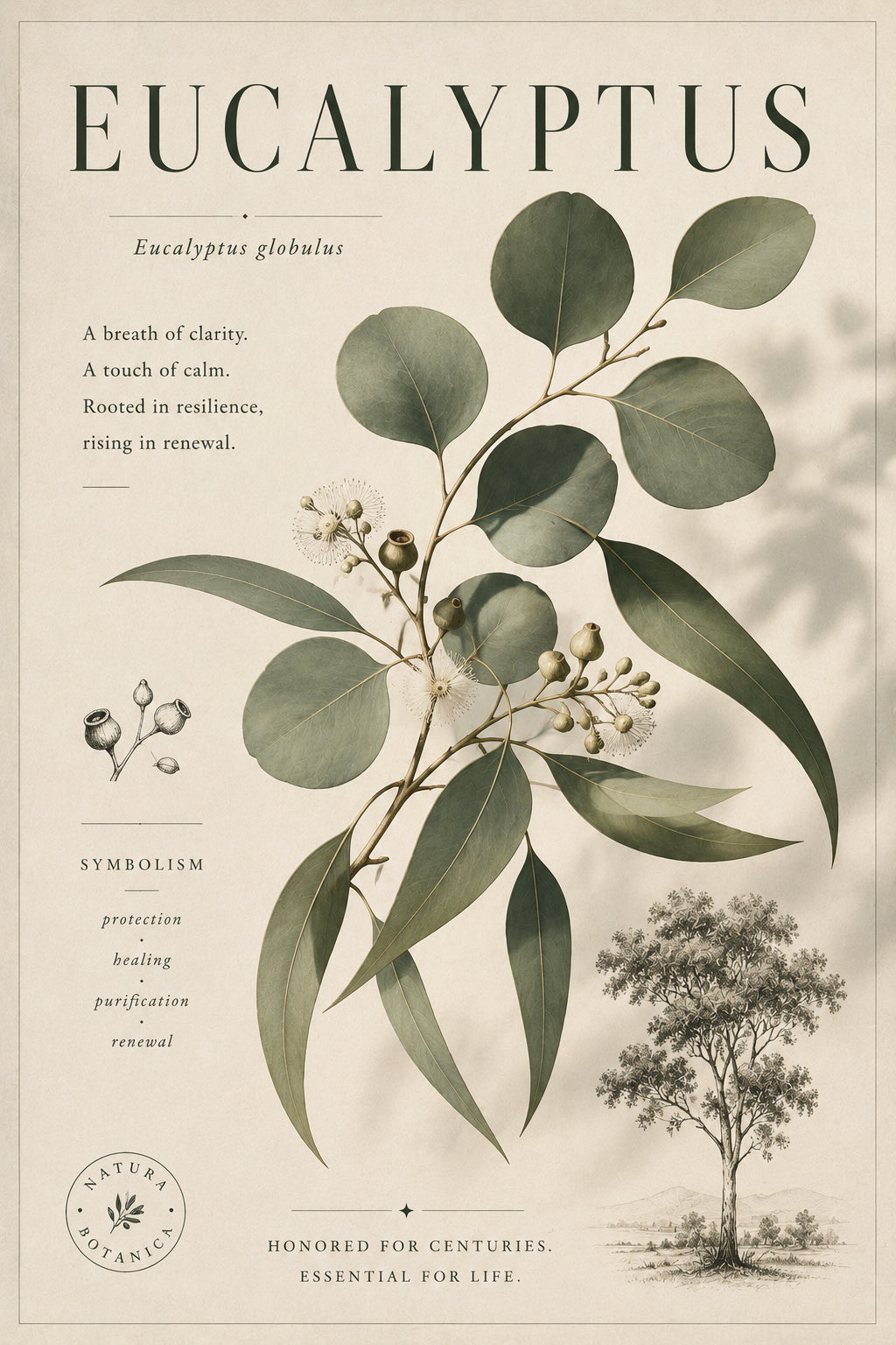 Eucalyptus Botanical Poster