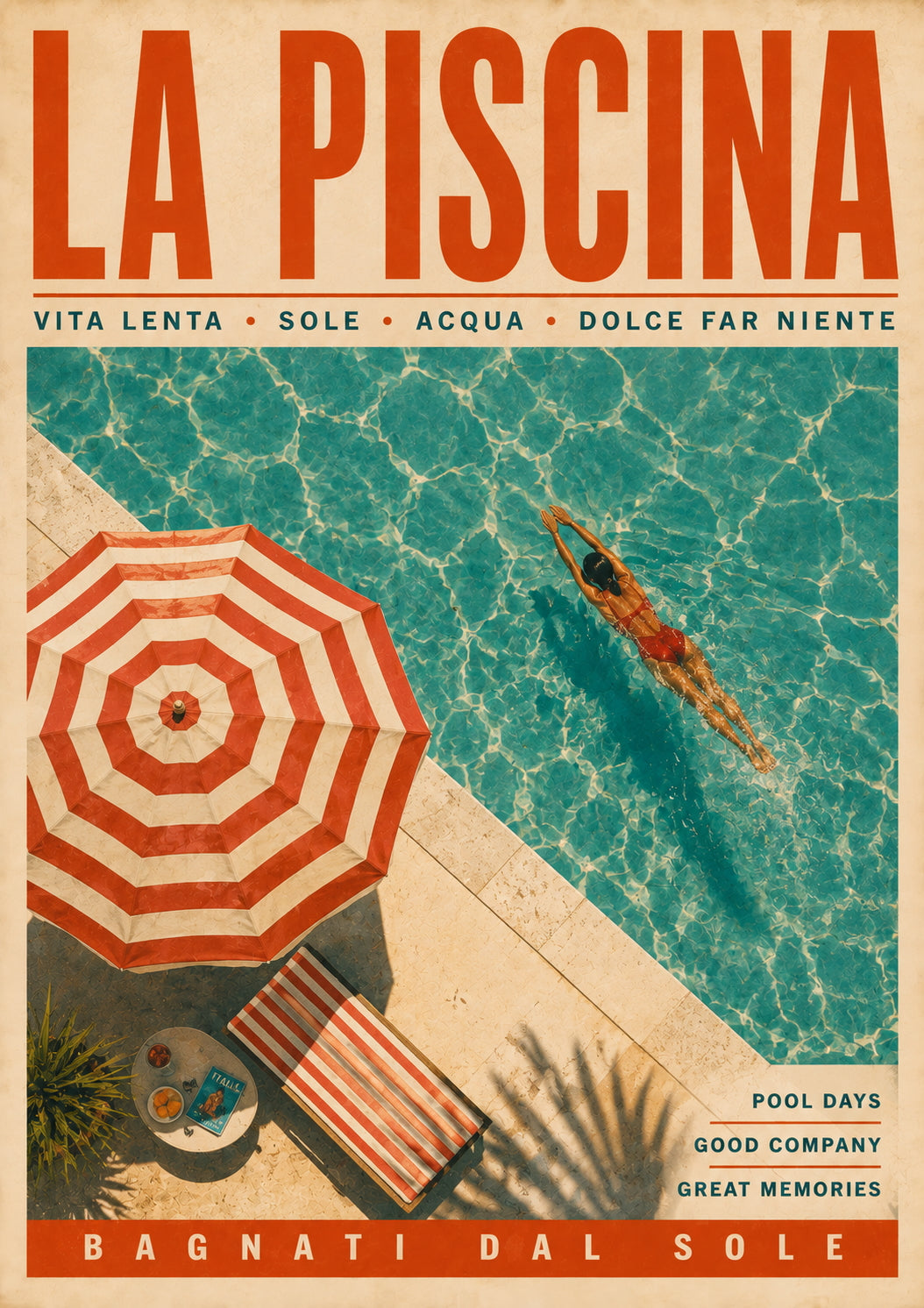 La Piscina Travel Poster