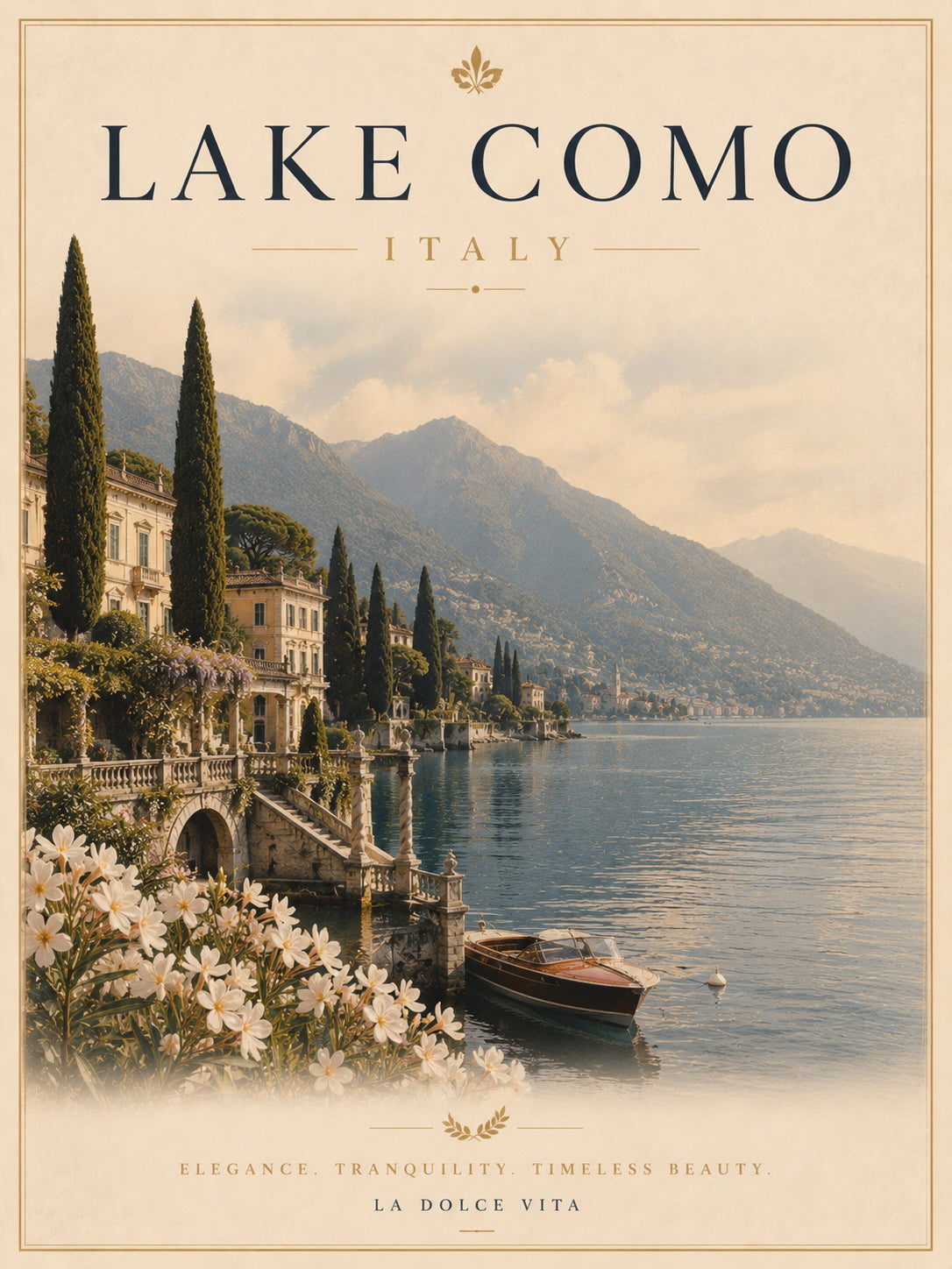Lake Como Travel Poster