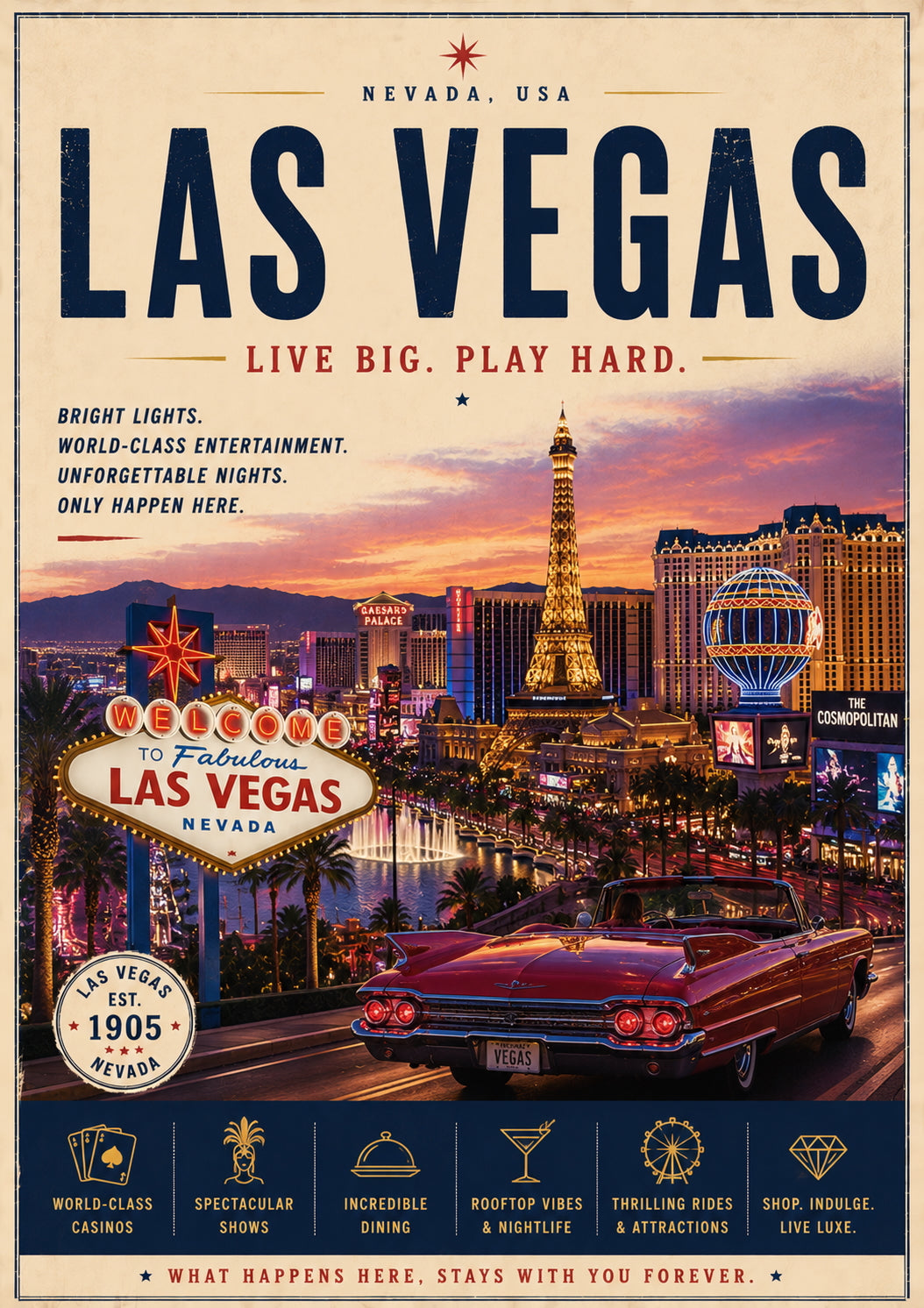 Las Vegas Travel Poster