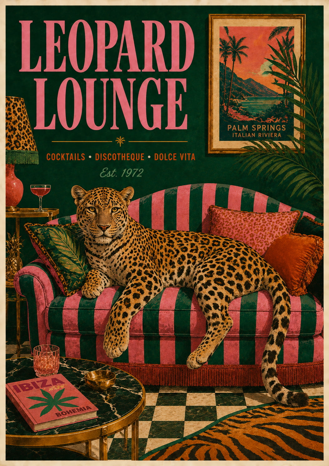 Leopard Lounge Poster