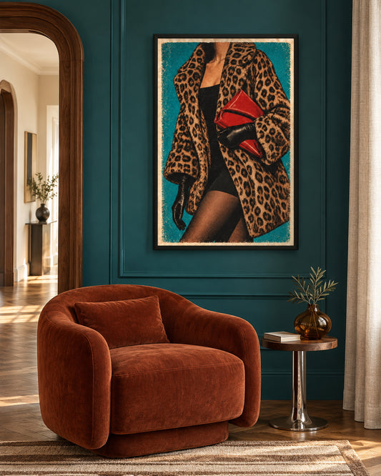 Leopard Coat Poster