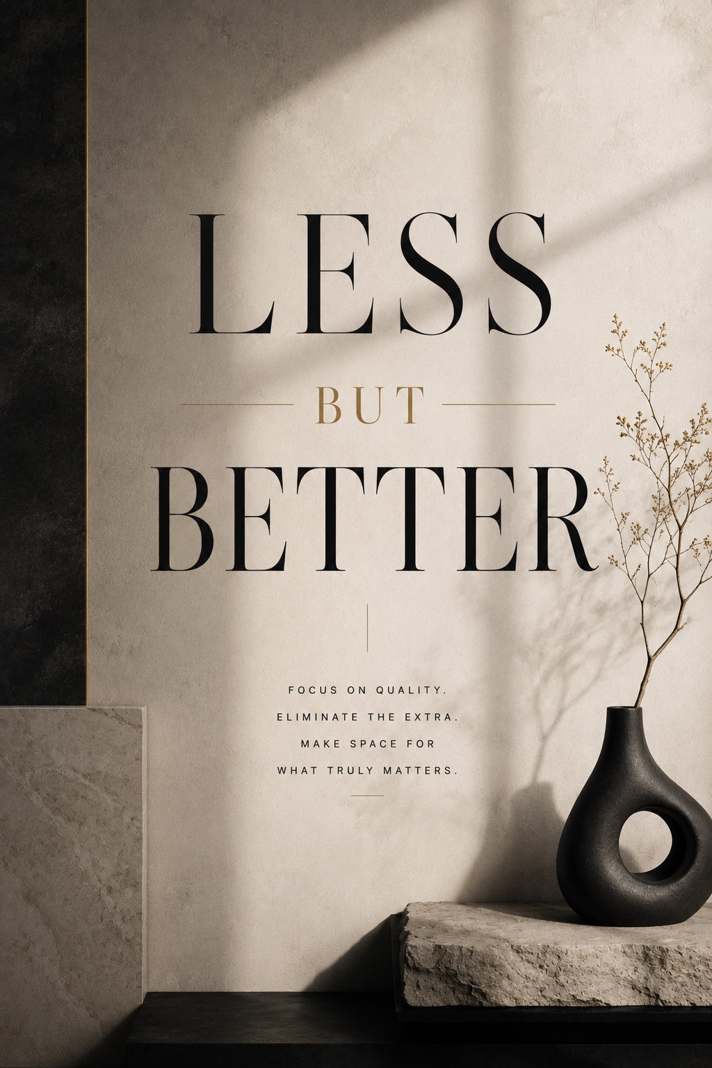 Less But Better Typography Poster