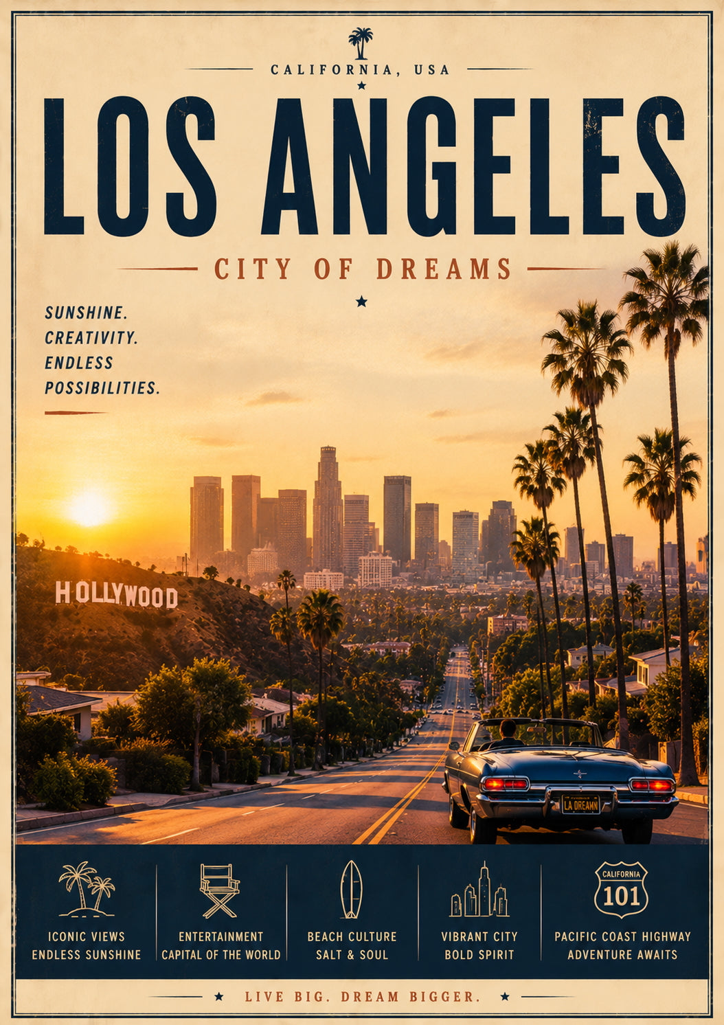 Los Angeles Travel Poster