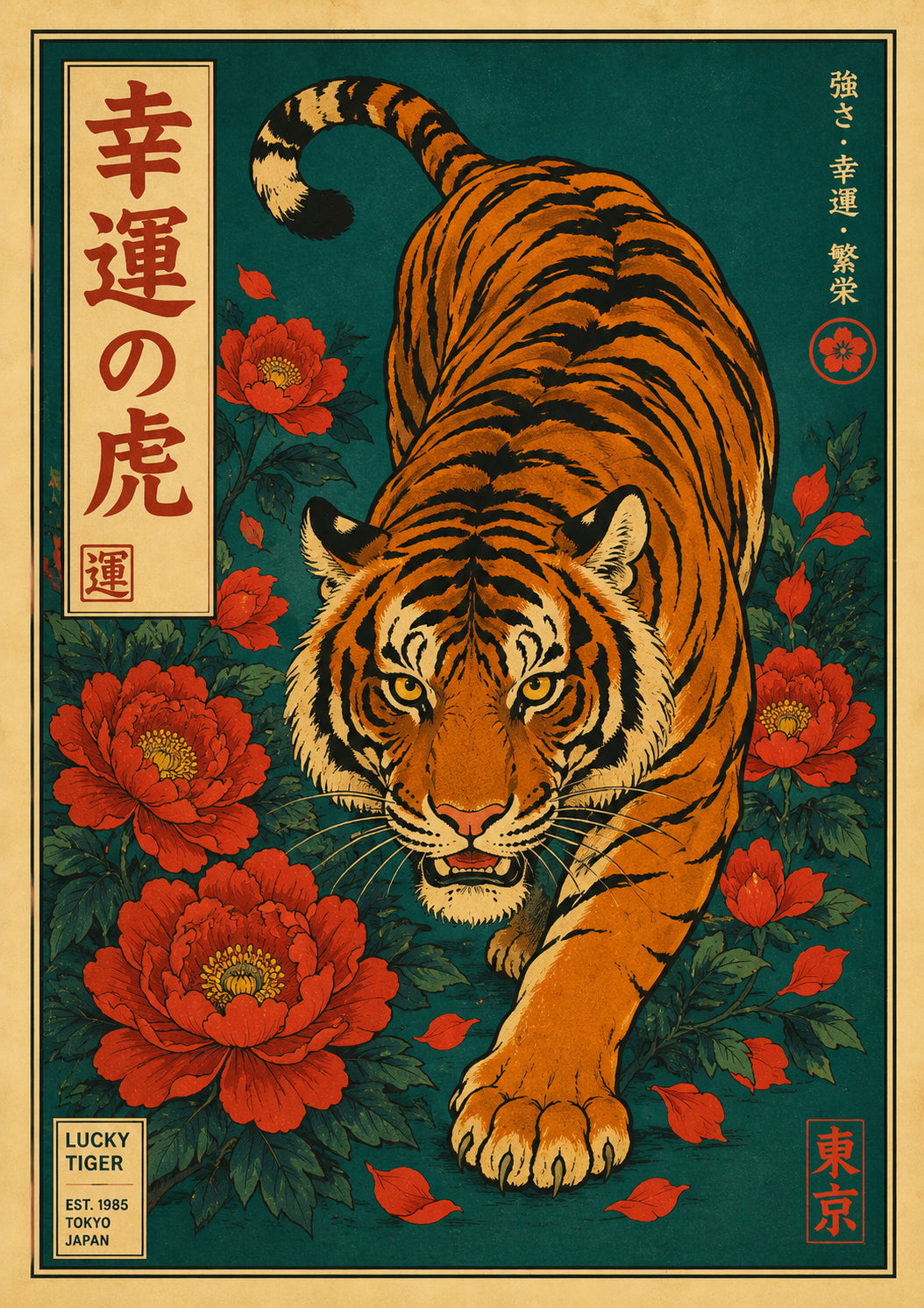 Lucky Tiger Poster