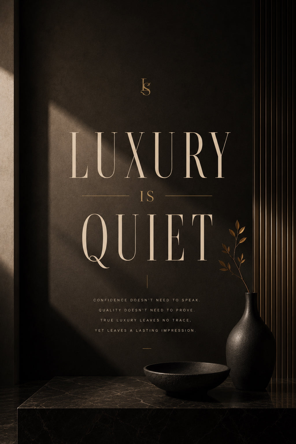 Luxury Is Quiet Typography Poster