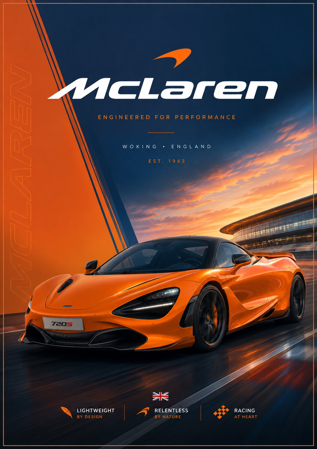 McLaren Car Poster