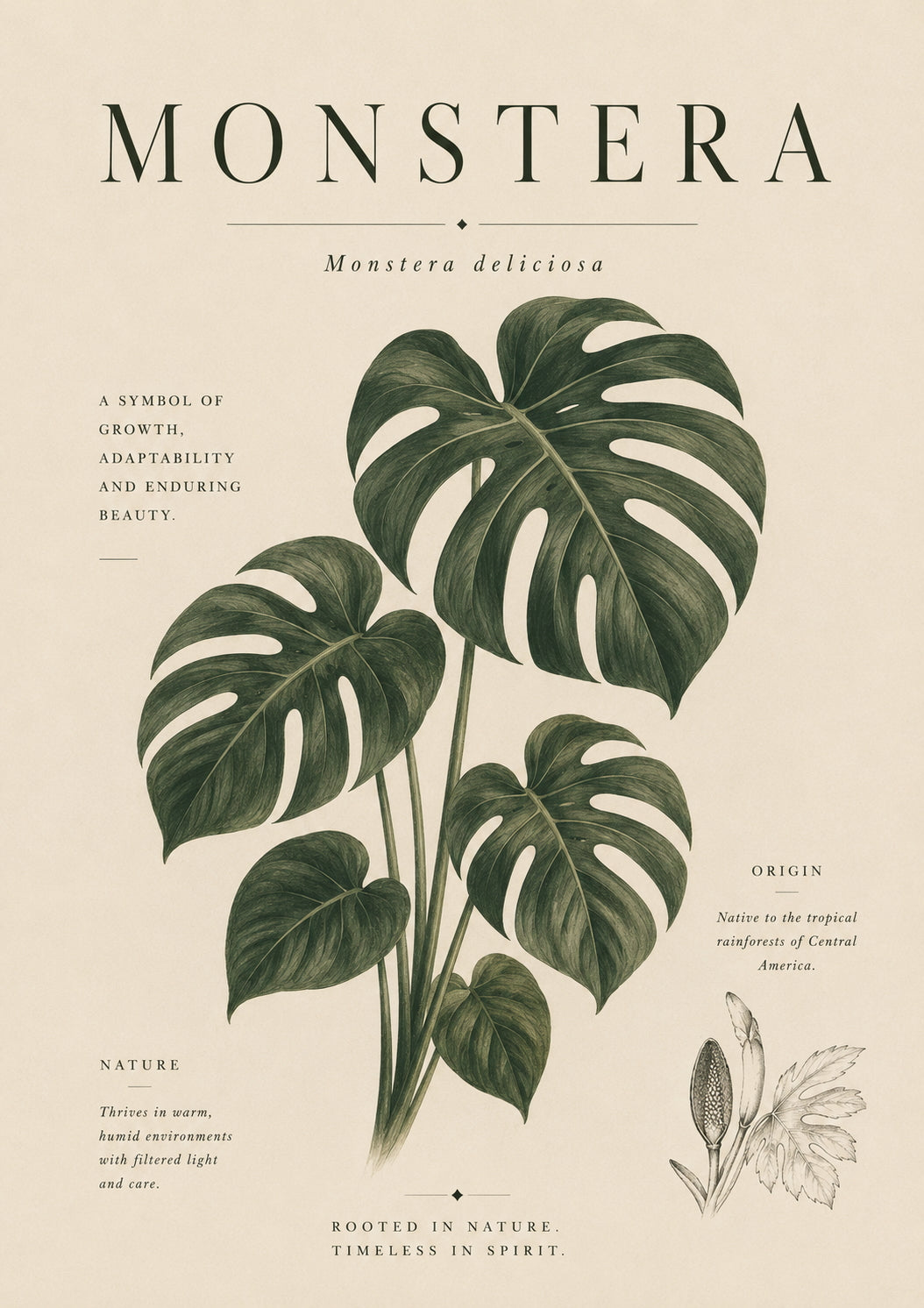 Monstera Botanical Poster