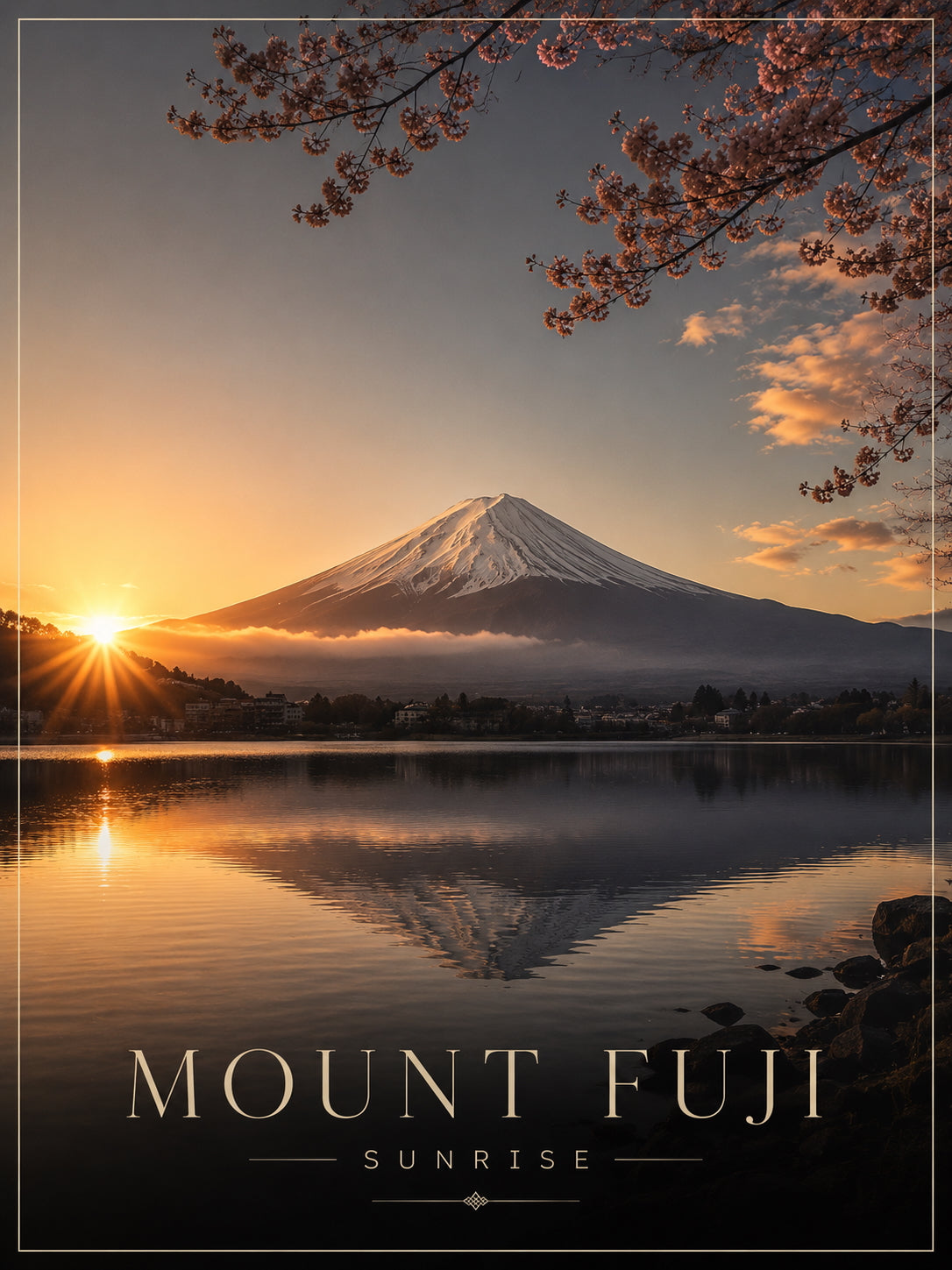 Mount Fuji Sunrise Poster