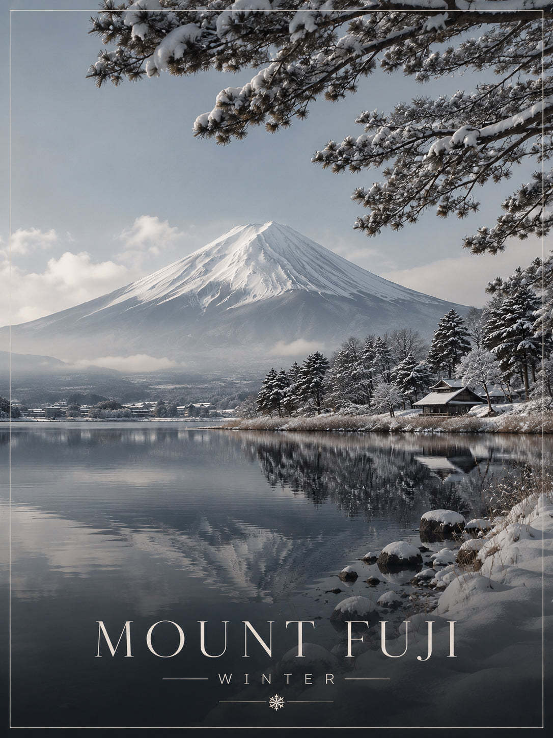 Mount Fuji Winter Poster