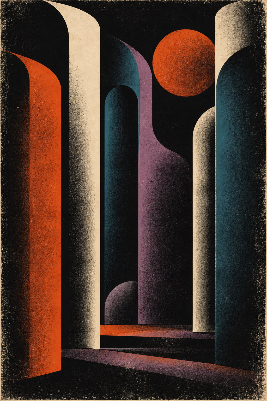 Night Columns Poster