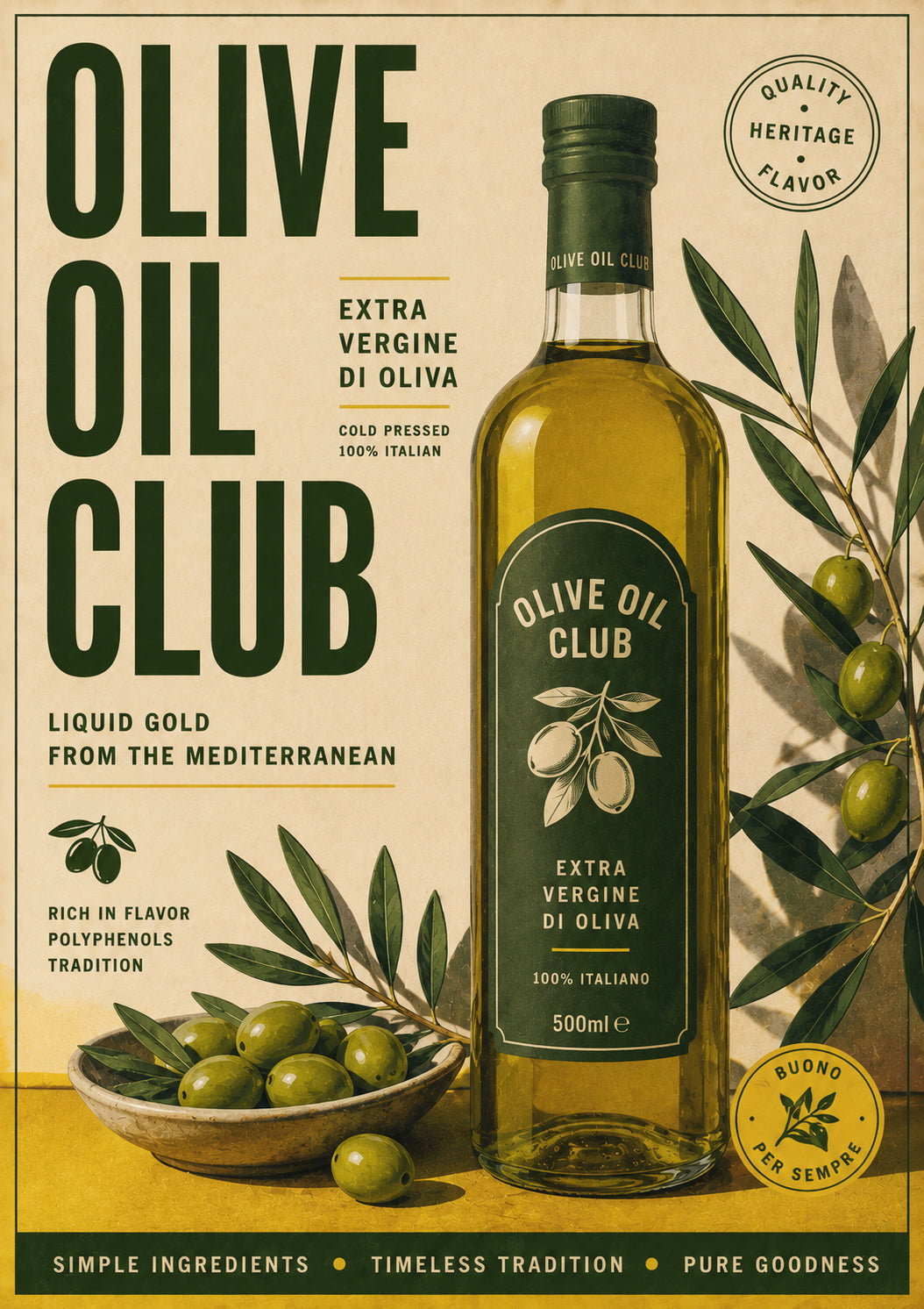 Olive Oil Club Poster