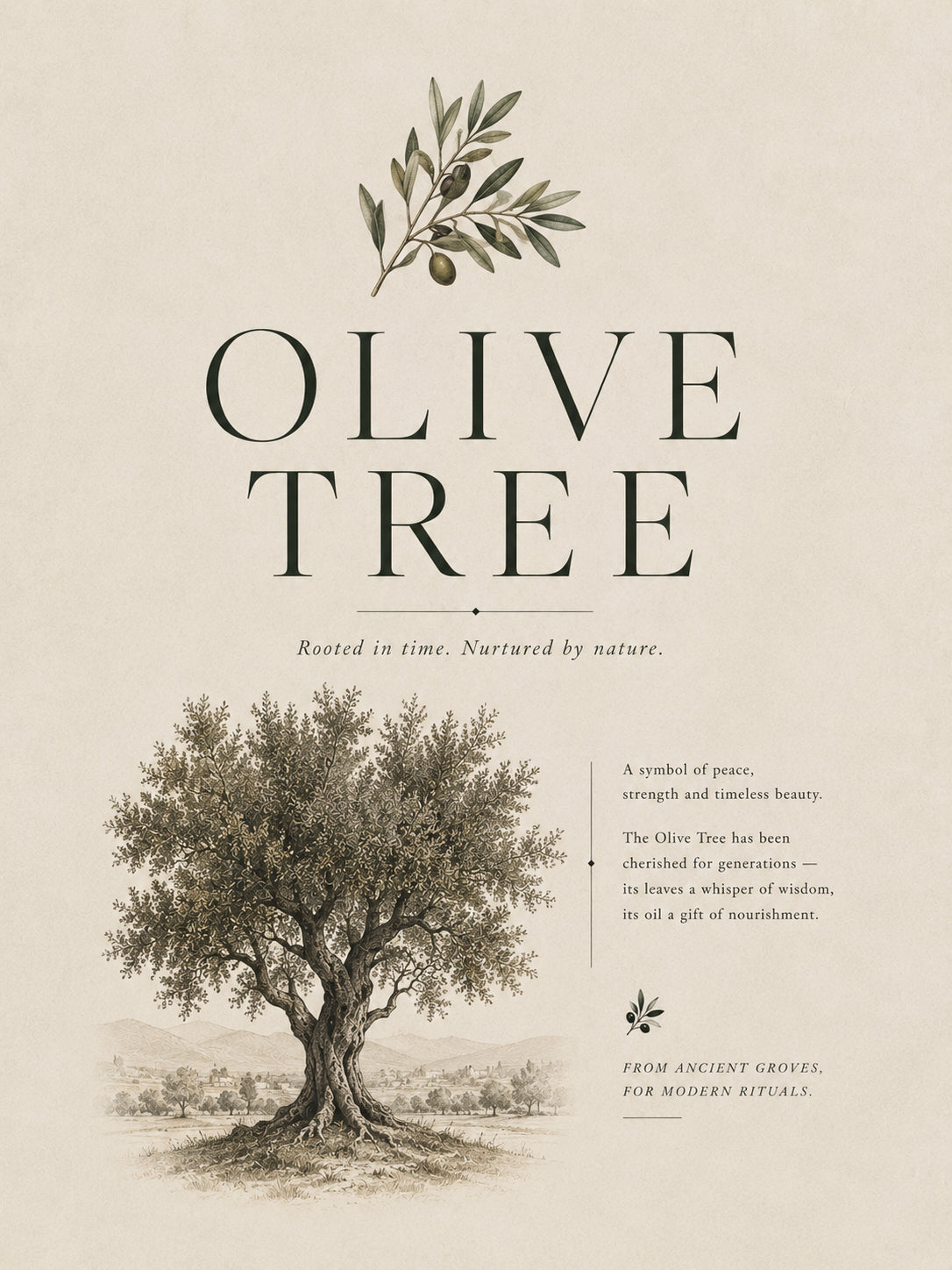 Olive Tree Botanical Poster