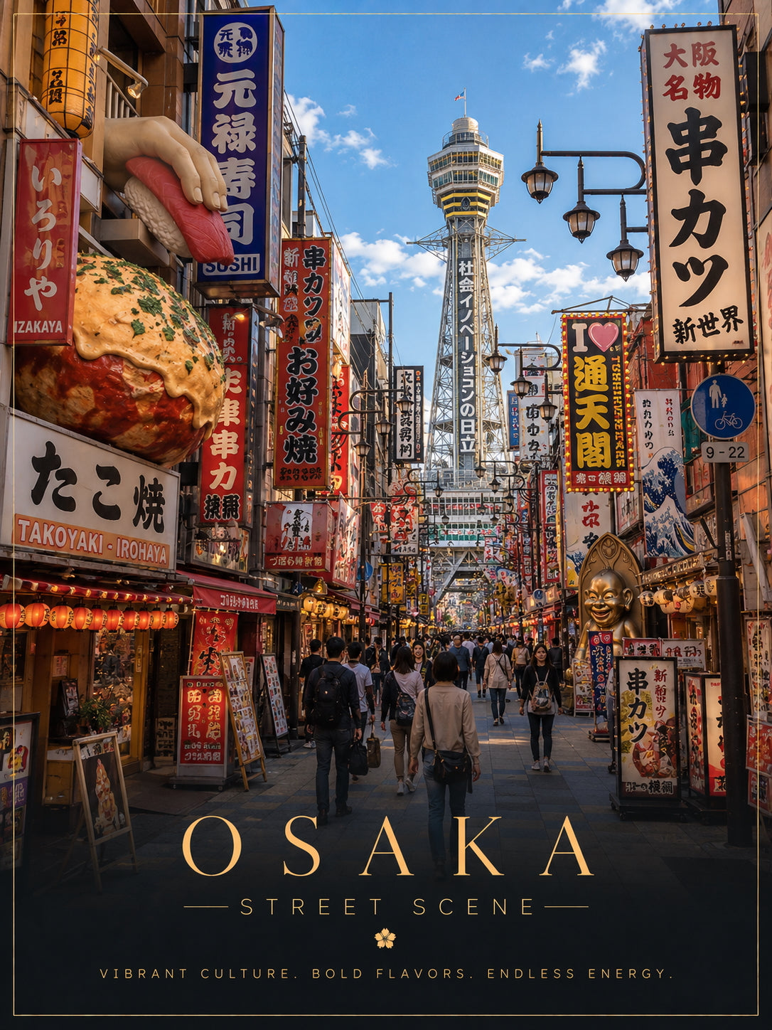 Osaka Travel Poster