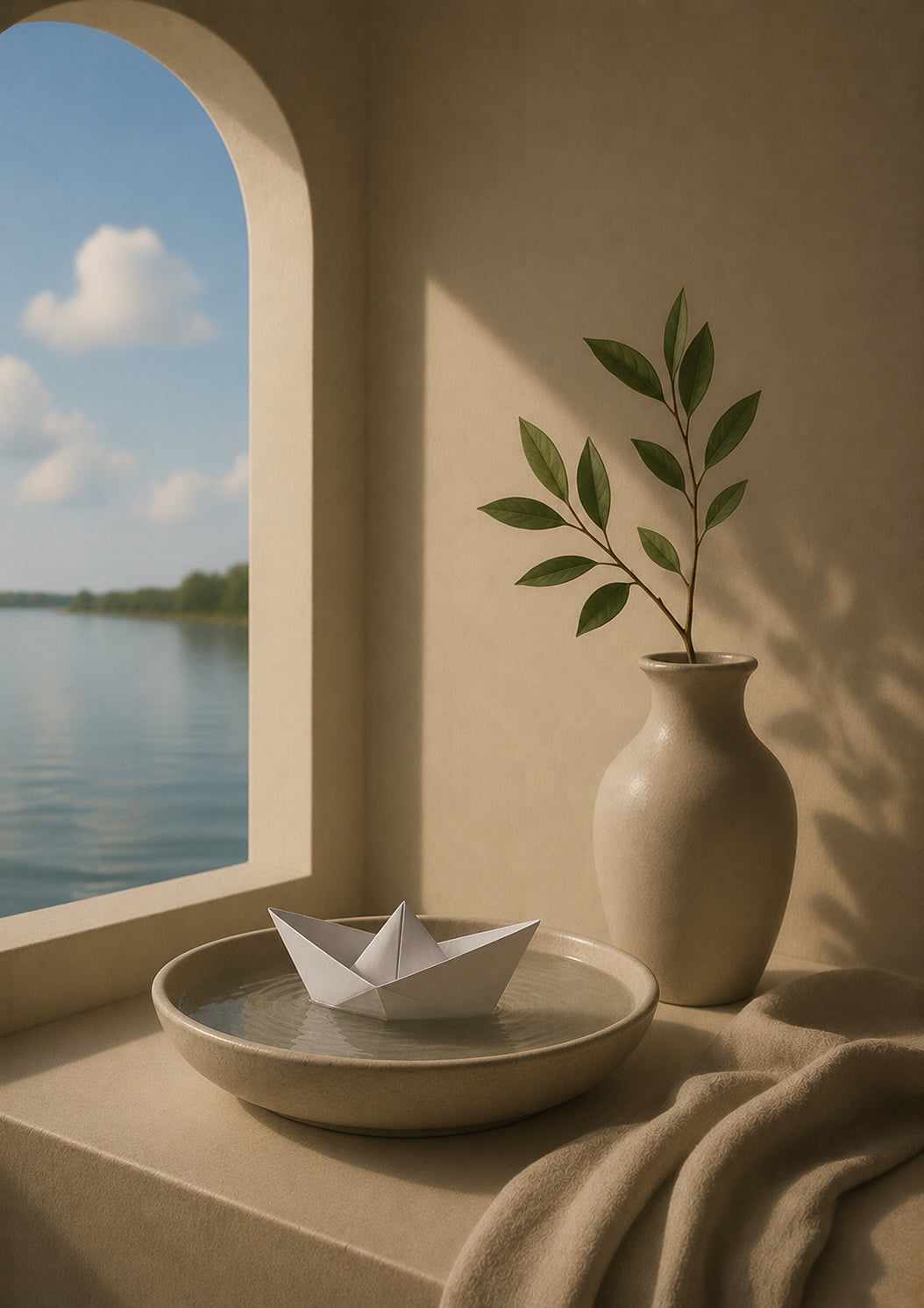 Paper Boat Poster