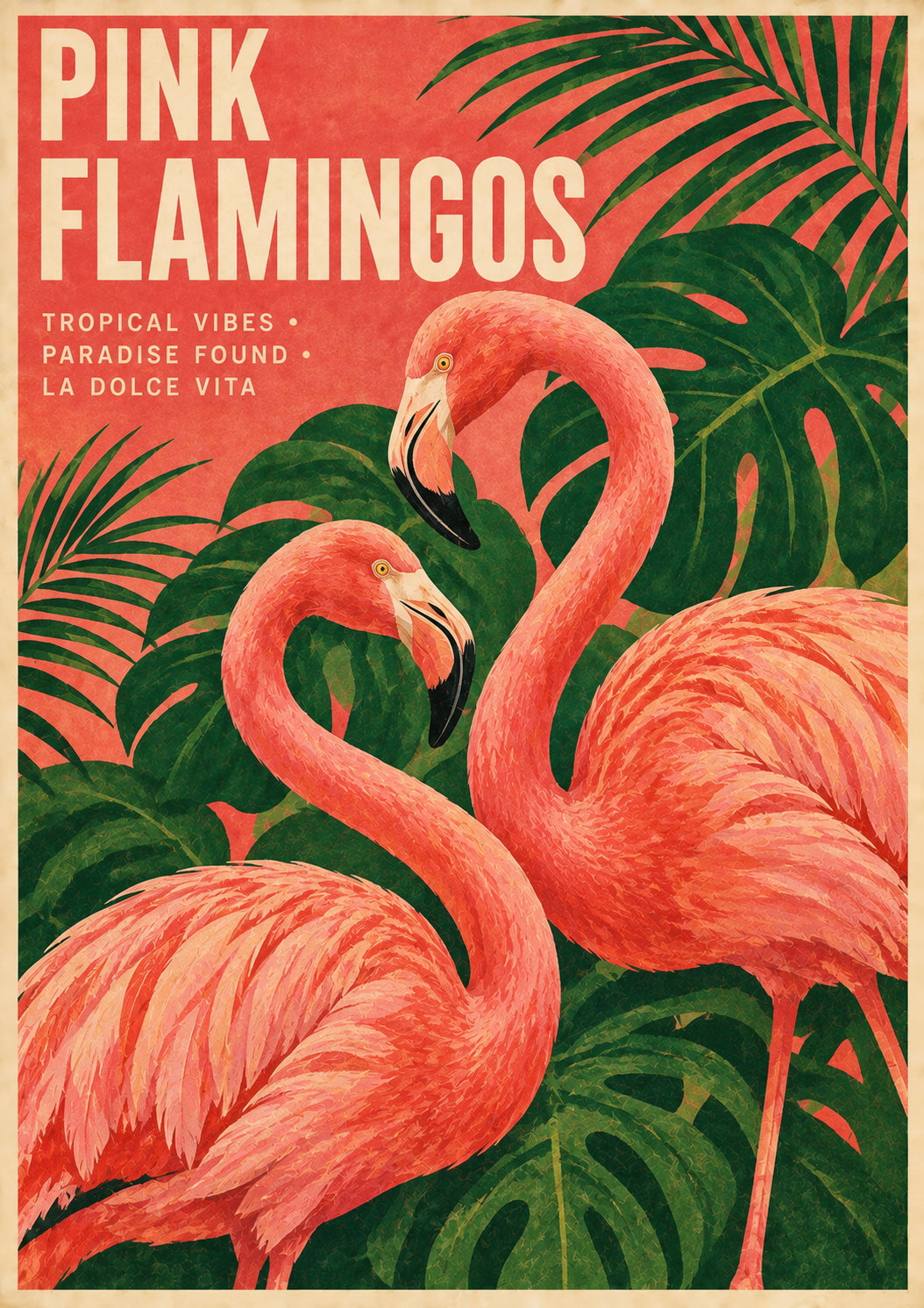 Pink Flamingos Poster