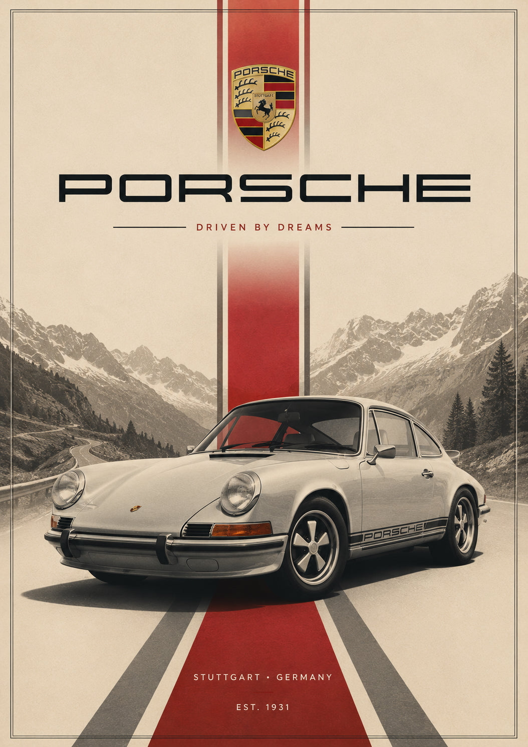 Porsche Car Poster