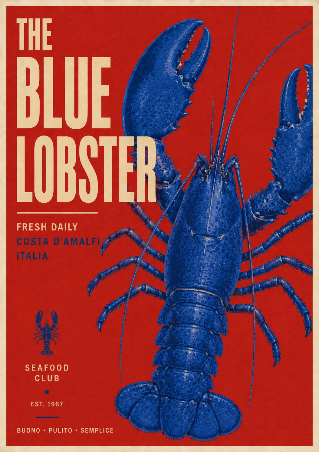 The Blue Lobster Poster
