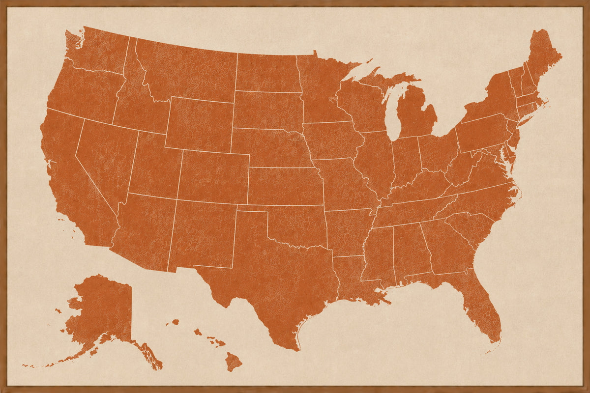 USA Map Poster
